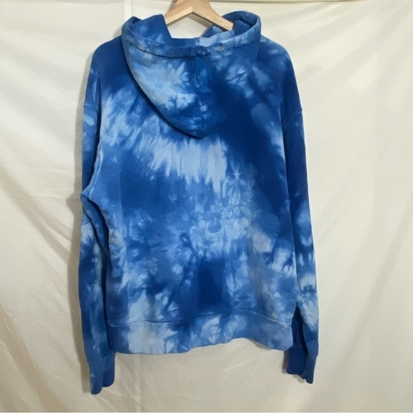 Le 31 Par Simon blue Tie  dye faded hoodie sweater - Picture 4 of 7